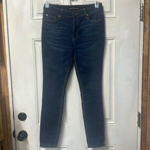 Size 10 skinny stretch dark blue jeans